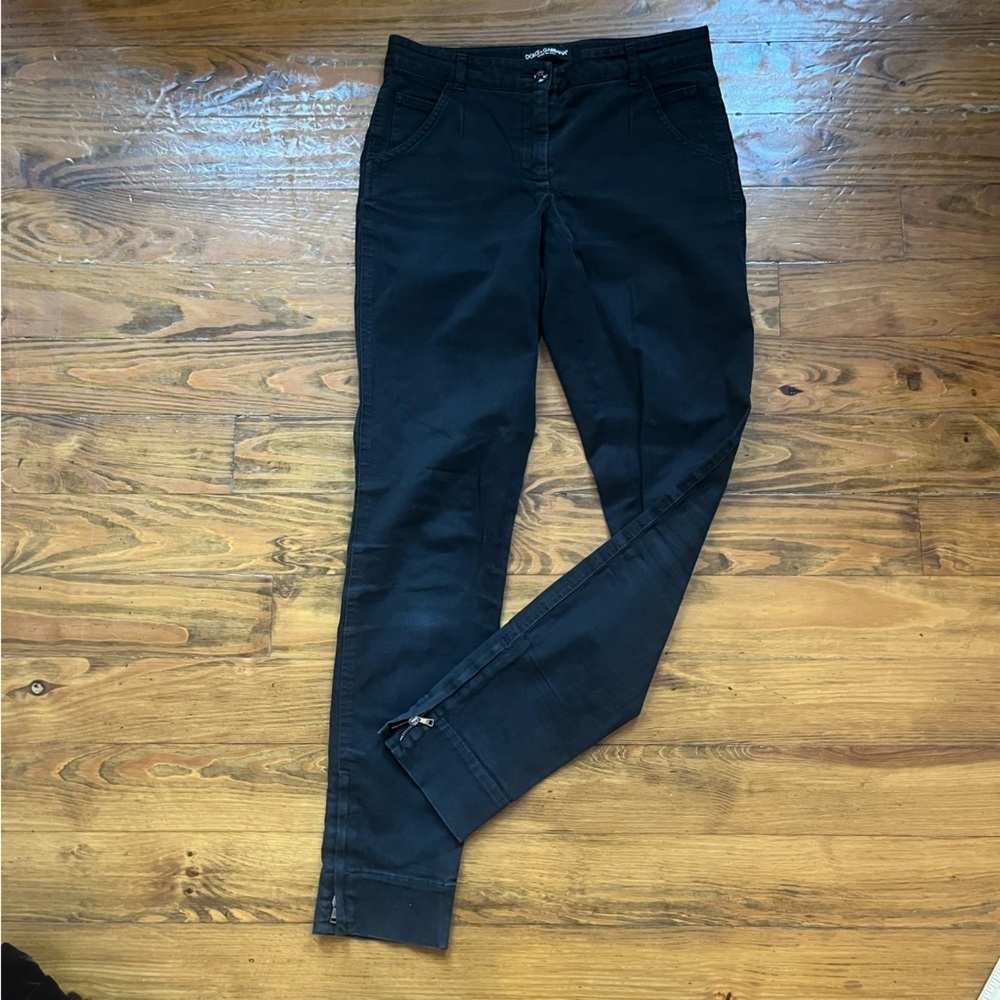 Dolce & Gabbana Ankle Zipper Audrey Black Jeans in size 38IT or 2US
